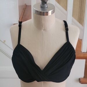 2 BAMBOO Black Bikini Top Size L/XL